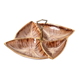 Vintage Mid-Century Modern California Pottery Serving Dish For Sale