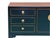 47" Black Wood Grain Pattern 6 Drawers Console Side Altar Table For Sale - Image 12 of 12