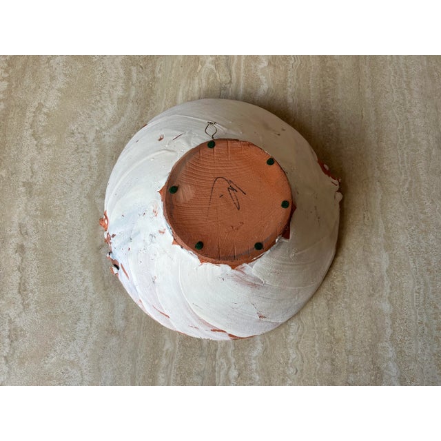 Green 1980s Vintage Handmade Artistic Pottery Bowl , Signed/ Sold For Sale - Image 8 of 13