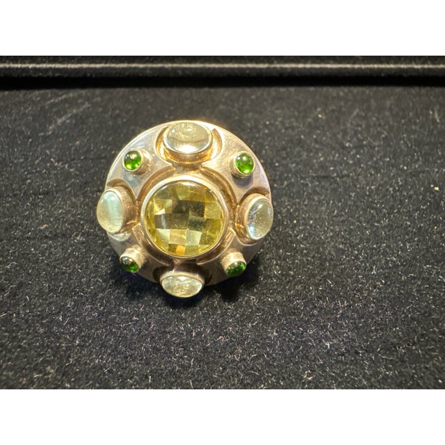 Large Creative Artist Ring in Silver and Topaz, 1990s For Sale - Image 6 of 8