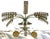 Brass Vintage Hollywood Regency Palm Tree With Hanging Date Clusters Double Candle Wall Sconce For Sale - Image 8 of 17