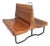 Double-Sided Teak Train Bench, 1930s For Sale