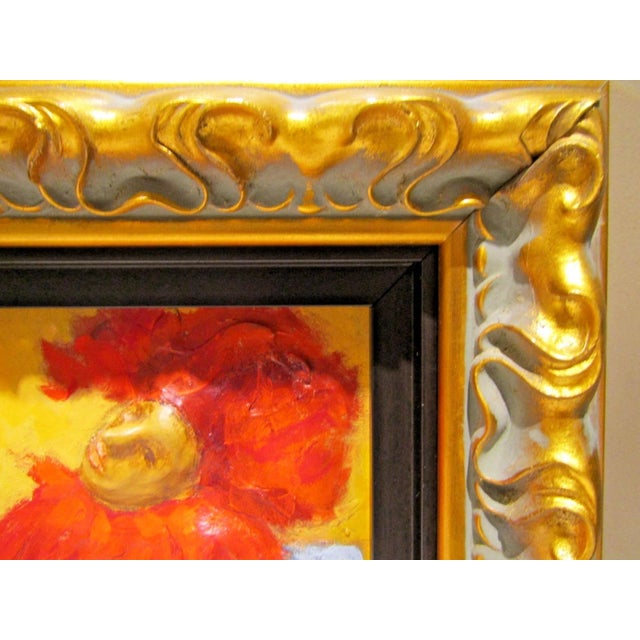Wood Mark Kanovich Terra-Cotta and Acrylic Painting Wood Panel Signed Dated 2012 Coa For Sale - Image 7 of 13