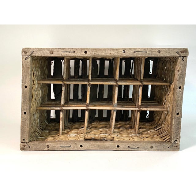 1900s Felix Potin Wicker Wine Crate For Sale In Los Angeles - Image 6 of 11