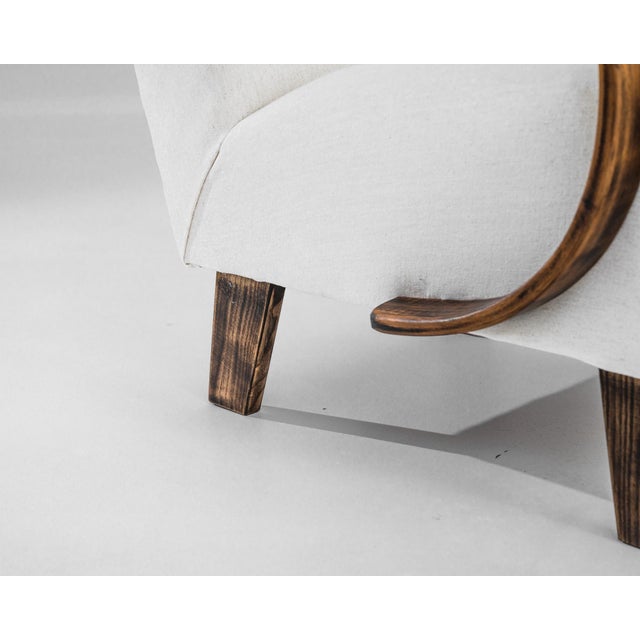 Jindrich Halabala 1950s Czech Wooden Armchair by J. Halabala For Sale - Image 4 of 5