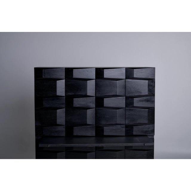 Brutalist Belgian Highboard from De Coene, 1970s For Sale - Image 6 of 12