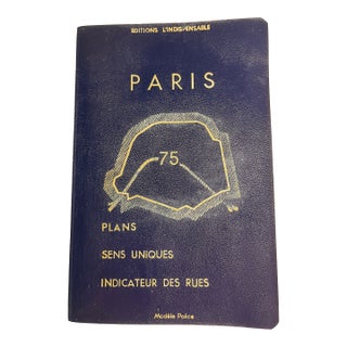 1962 Paris Street Maps Guide Book For Sale