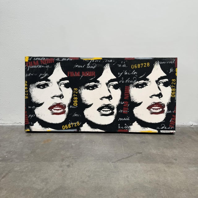 Jackie Stanton "The Rolling Stones" mixed media painting. 2006, signed lower right, signed and dated verso Dimensions: 24...
