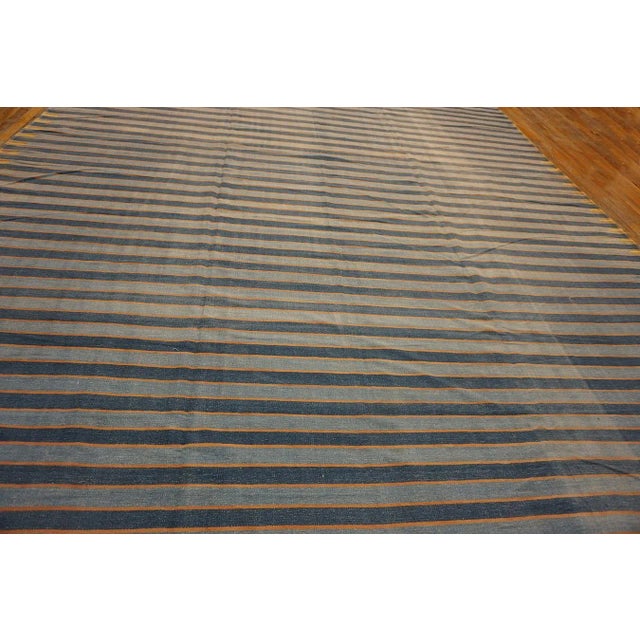 Textile Early 20th Century Indian Cotton Dhurrie Carpet ( 12' X 14'4'' - 366 X 436 ) For Sale - Image 7 of 8