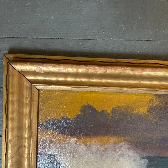 1960’s Original Impressionist Sunset Seascape Painting For Sale In Philadelphia - Image 6 of 7