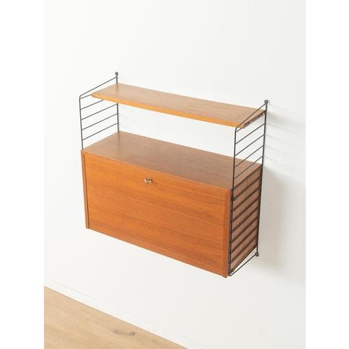Brown Wall Shelf by Kajsa & Nils Nisse Strinning, 1950s For Sale - Image 8 of 12