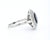 Art Deco French 1930 Pompadour Ring, Platinum, Natural Sapphire 2,50 Ct and Diamonds, Size 7 For Sale - Image 4 of 6
