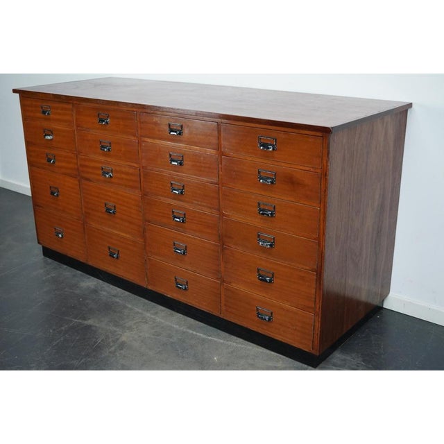 Mid-20th Century Dutch Industrial Mahogany Apothecary Cabinet For Sale - Image 15 of 18
