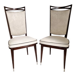 Mid 20th Century French Mid-Century Modern Chairs - a Pair For Sale