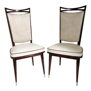 Mid 20th Century French Mid-Century Modern Chairs - a Pair
