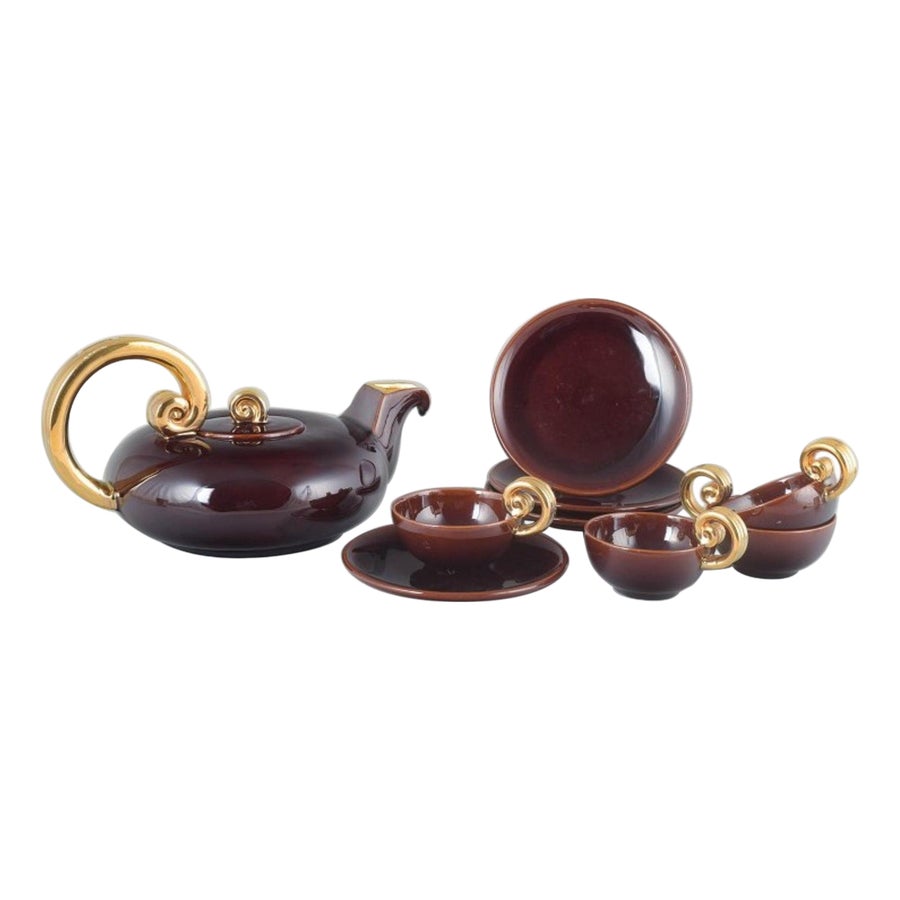 Vintage French Tea Service by Marcel Giraud for Vallauris, 1960s, Set ...