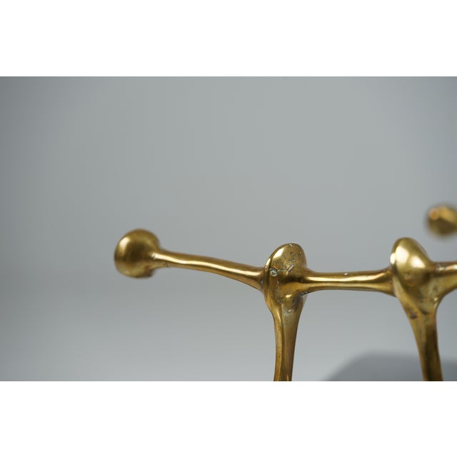 Gold Vintage Sculptural Newspaper Rack by David Marshall, 1980s For Sale - Image 8 of 15