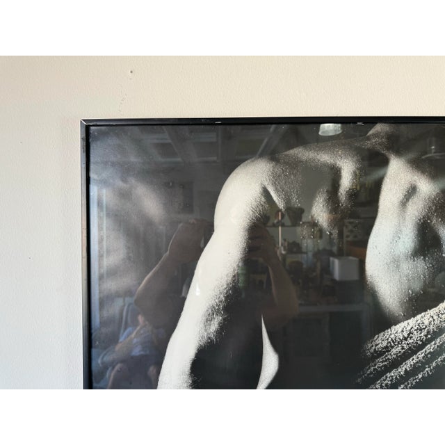 1980's Vintage Bertram Bahner " Towel " Black and White Poster Print For Sale - Image 4 of 12