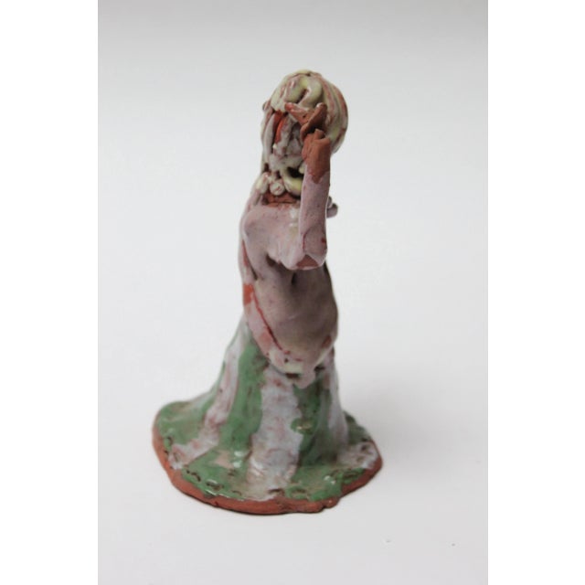 Mid-Century Modern Outsider Art Terracotta "Dancing Woman" For Sale - Image 3 of 13