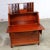 Wood Vintage Asian Desk Teak Hand Carved Drop Front Compartmentalized Style of George Zee For Sale - Image 7 of 13