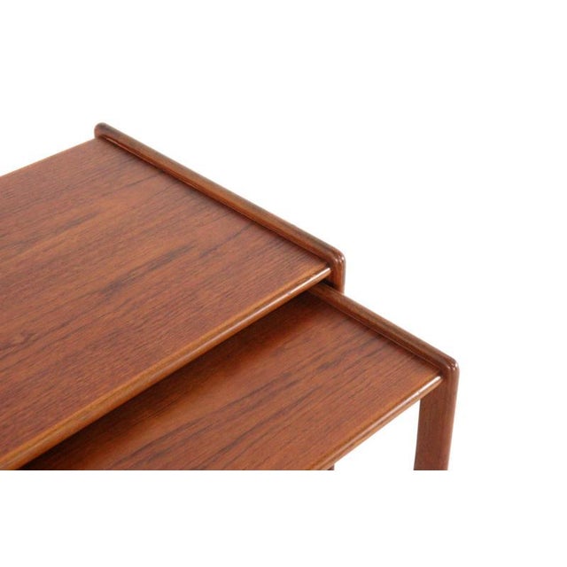 1960s Vintage Nesting Tables by Arne Hovmand Olsen for Mogens Kold, 1960s, Set of 3 For Sale - Image 5 of 14