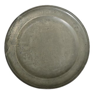 French 18th Century Pewter Plate of Saints Peter and Paul For Sale