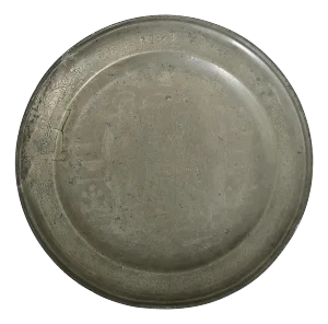 French 18th Century Pewter Plate of Saints Peter and Paul