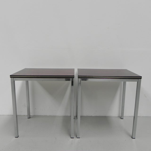 Coffee Tables with Wood Print, 1950s, Set of 2 For Sale - Image 10 of 18
