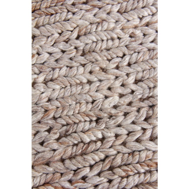Transitional James Hand loom Wool/Polyester Beige Rug-12'x15' For Sale - Image 3 of 7