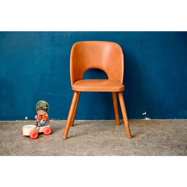 Mid-Century French Barrel-Shaped Childrens Chair, 1950s For Sale - Image 3 of 11