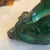 Gemstone 1940s Art Deco Green Malachite Glass Figural Fish Bowl Czechoslovakia For Sale - Image 7 of 9