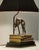 Art Deco Vintage 1980s Bronze Whippet / Greyhound Dog Standing on Stacked Books Lamp For Sale - Image 3 of 12