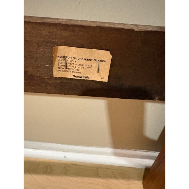 Thomasville Vintage Thomasville American Oak King Size Bed For Sale - Image 4 of 9
