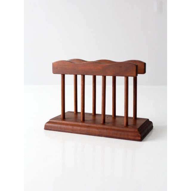 Mid 20th Century Mid-Century Modern Wood Napkin Holder For Sale - Image 9 of 12