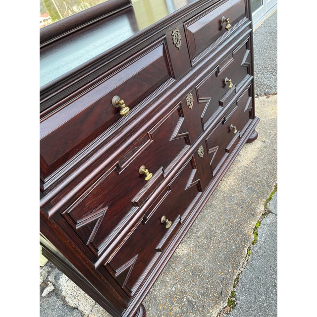 Early 20th Century Antique John Widdicomb Dresser With Mirror For Sale - Image 5 of 12