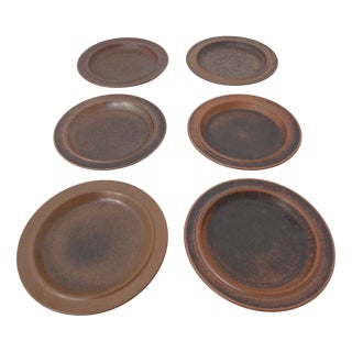 Ruska Plates by Ulla Procope for Arabia, Set of 6, Finland, 1960s , Set of 6 For Sale