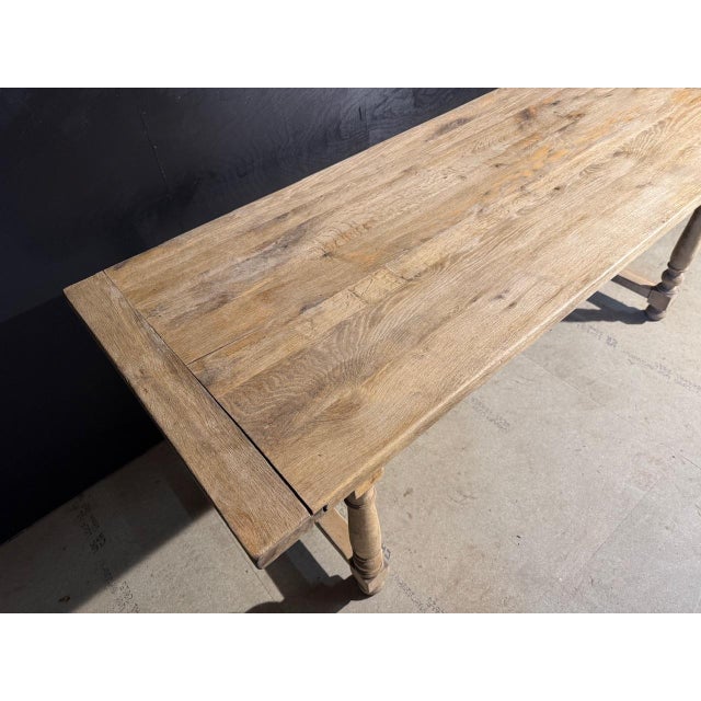 French Oak Farmhouse Dining Table, 1920 For Sale - Image 6 of 14