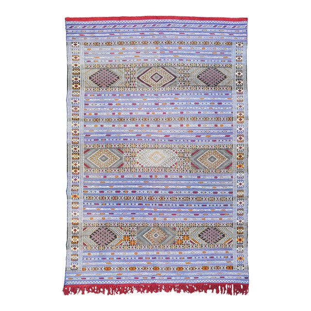 Late 20th Century Vintage Moroccan Rug - 9'10'' X 6'5'' For Sale