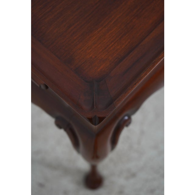 Henkel Harris Cherry Queen Anne 5416 Tea Table For Sale - Image 9 of 12