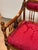 Antique Victorian Red Damask Upholstered Settee For Sale - Image 9 of 12