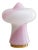 1970s Italian Murano Glass Pink + White Swirl Table Lamp by Vetri For Sale