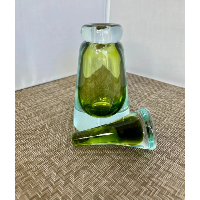 Glass Seguso Vetri d'Arte Glass Flavio Poli Italian Art Glass Perfume Bottle For Sale - Image 7 of 9