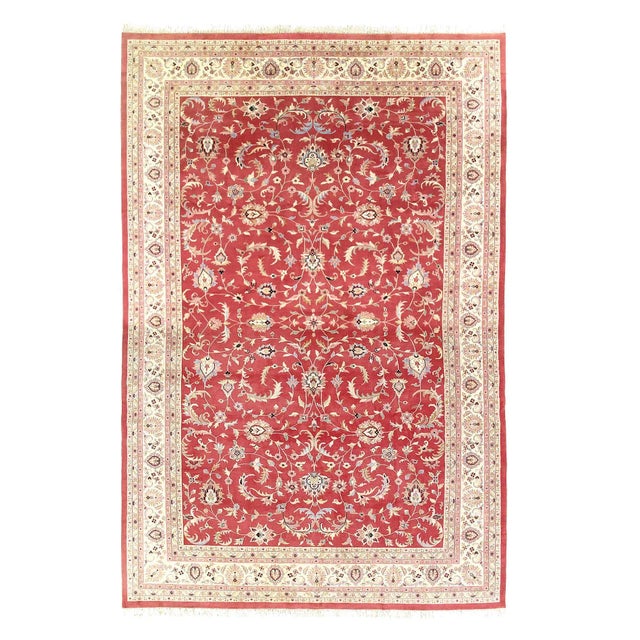Fine Hand Knotted Persian Kashan Rug For Sale - Image 13 of 13