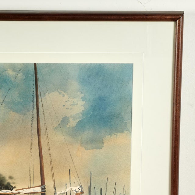 Pair of Nautical Watercolors by Steve Rogers For Sale - Image 15 of 18