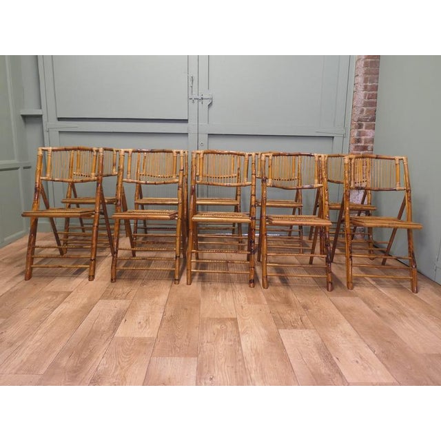 Large Bamboo Plantation Dining Chairs, 1970, Set of 10 For Sale - Image 3 of 8