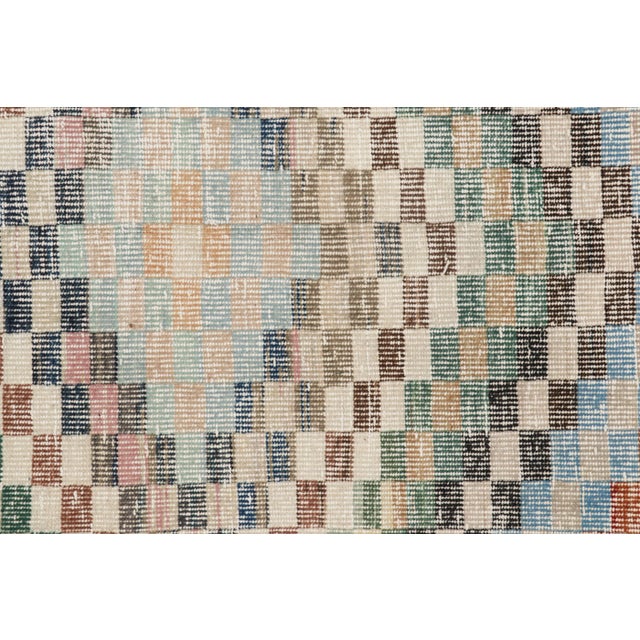Mid-Century Modern Vintage Zeki Müren Rug in Polychromatic Geometric Patterns, From Rug & Kilim For Sale - Image 3 of 8