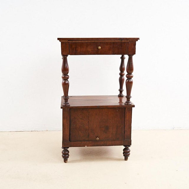 19th Century Bedside Table in Walnut For Sale - Image 12 of 12