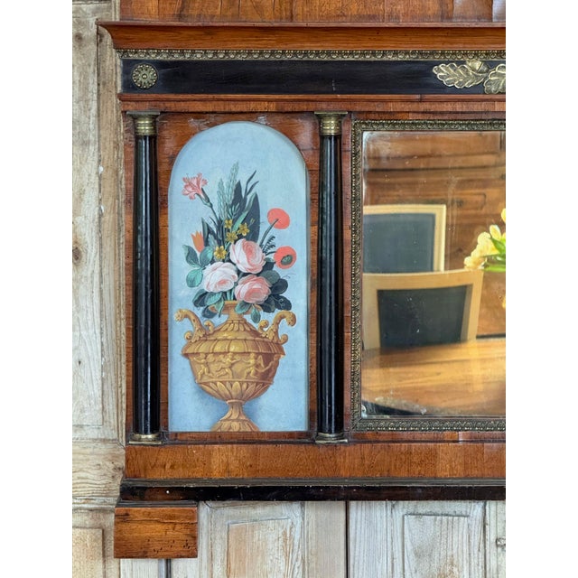 19th Century Italian Overmantel Mirror With Painted Urn Panels For Sale - Image 6 of 7
