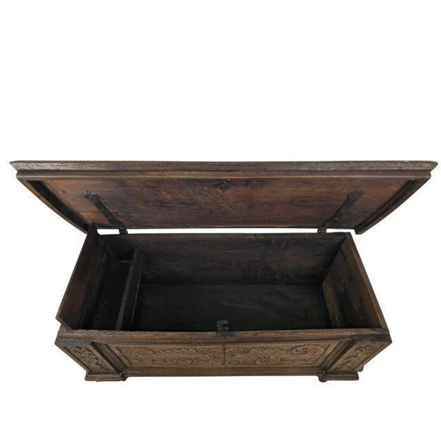 Italian Walnut Chest with Carved Grapes, 1799 For Sale - Image 4 of 10