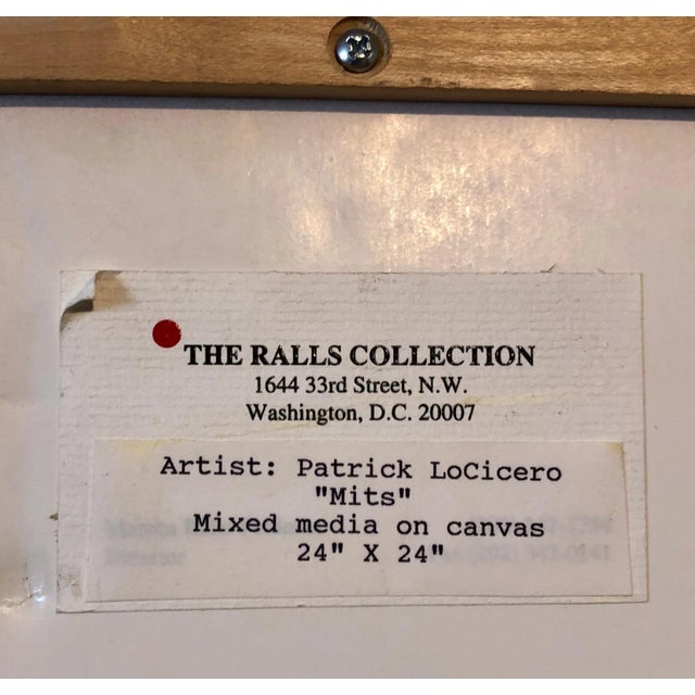 Patrick LoCicero, Abstract Mixed Media Collage Oil Painting Sports, Leather Baseball Mitts For Sale - Image 9 of 13